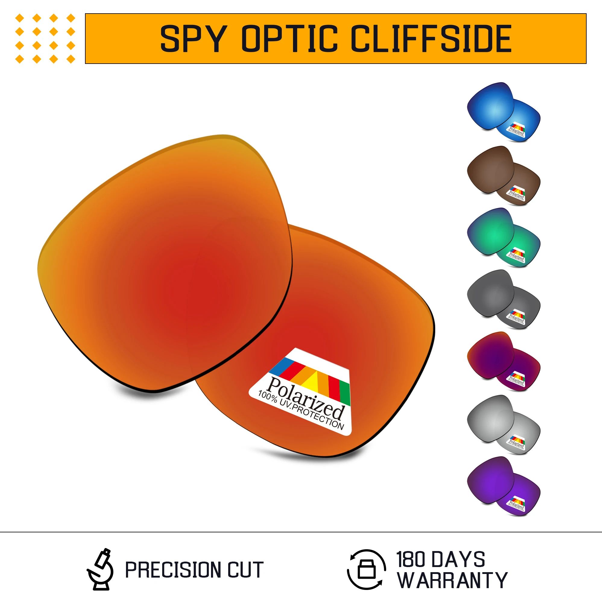 Bwake Polarized Replacement Lenses for-Spy Optic Cliffside Sunglasses Frame - Multiple Options