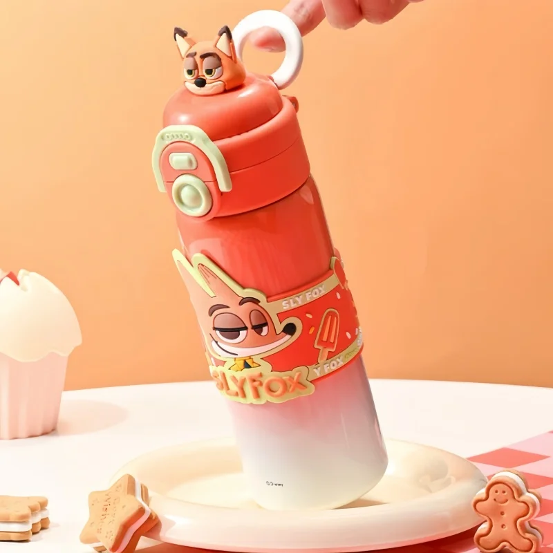 X&W Disney 500ML Thermos Bottle Keep Warm＆Cold Straw Cup with Pop-up Cute Doll Lid Leak-proof Outdoor Sports Fitnees Water Cups - view 2
