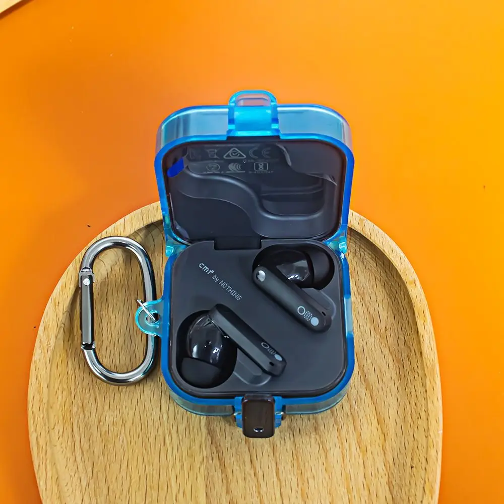 New TPU Earphone Protective Case Transparent Security Lock Clear Cover Earphone Accessories Shell Protector for CMF Buds Pro 2