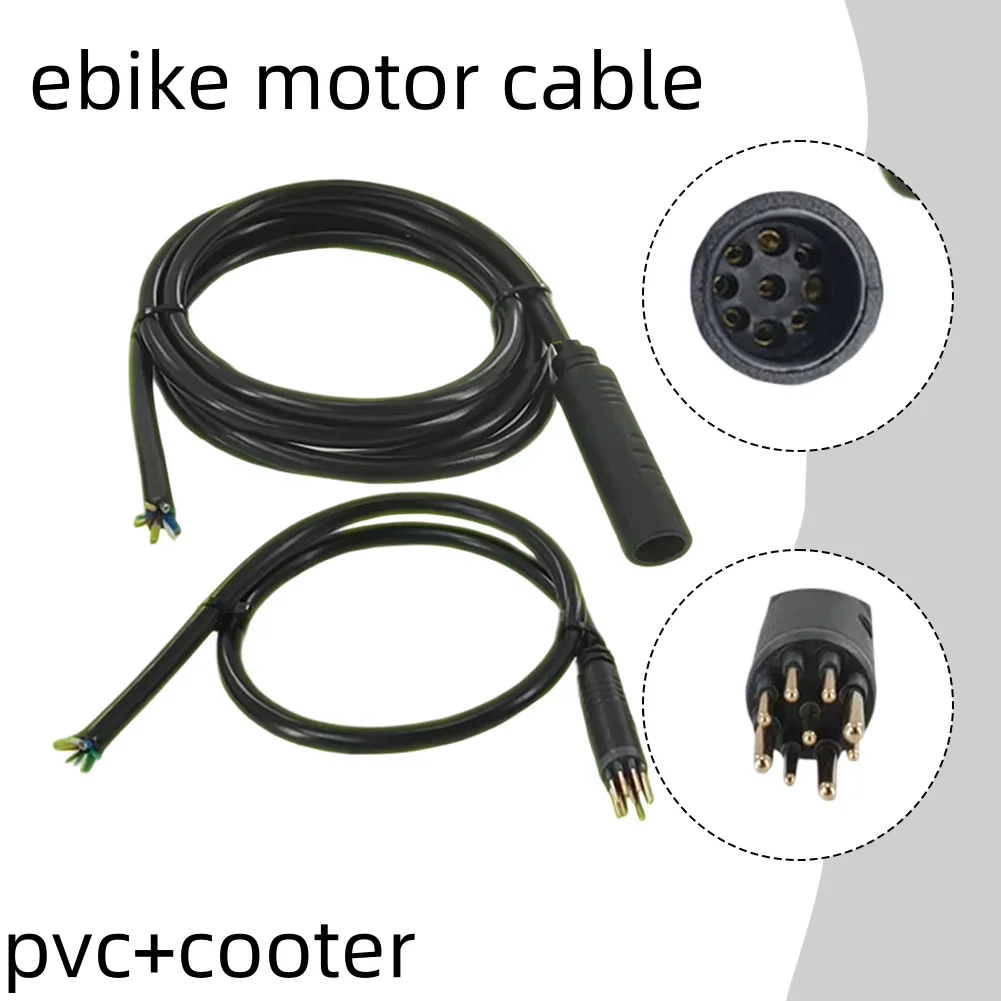 

40cm/120cm Waterproof E-Bike Motor Cable - 9-Pin Male/Female Connector For -Bafang Motors (Replacement Wire)