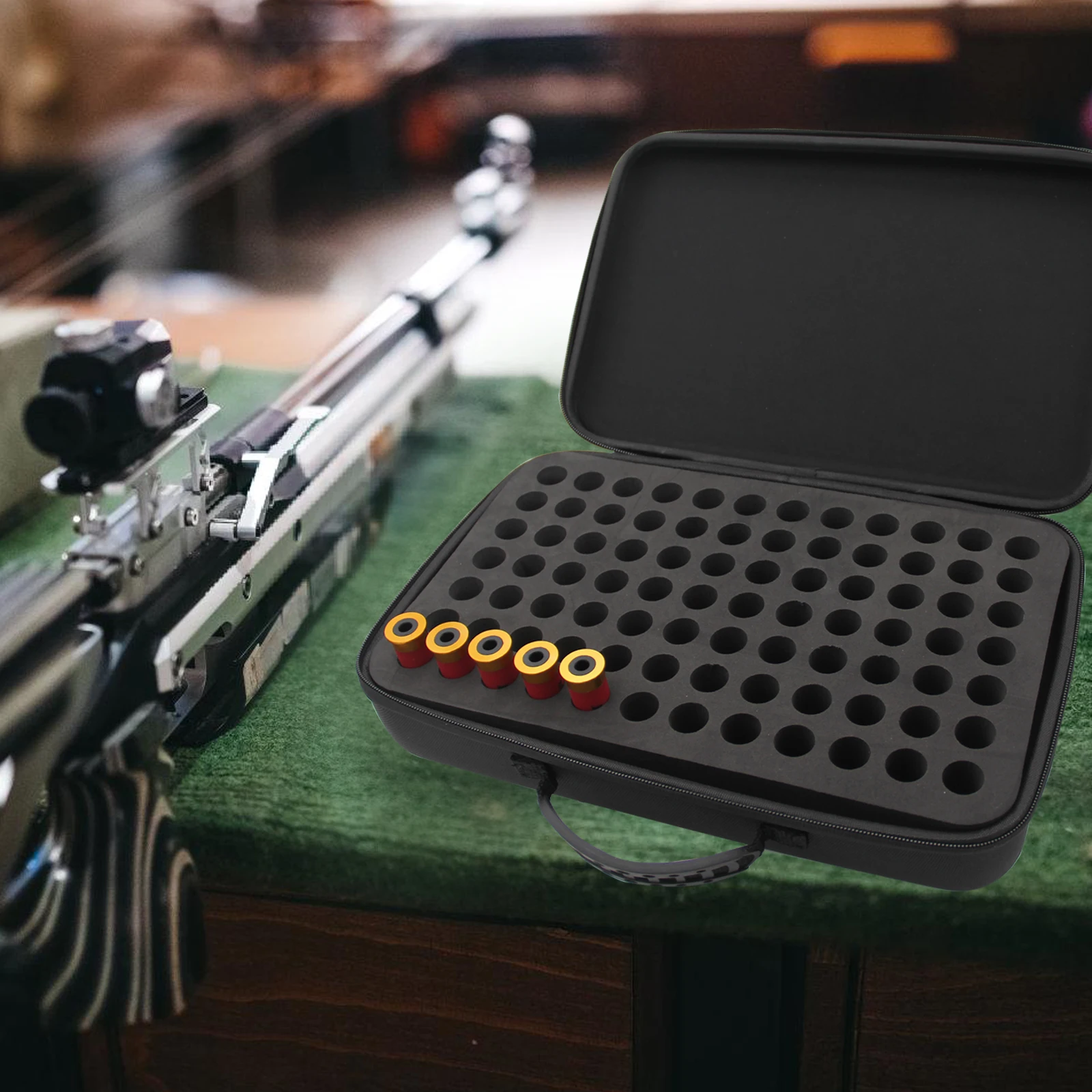 84 ラウンド 12GA 散弾銃シェルホルダー弾丸弾薬収納ボックスカートリッジケースポータブル撮影アクセサリー