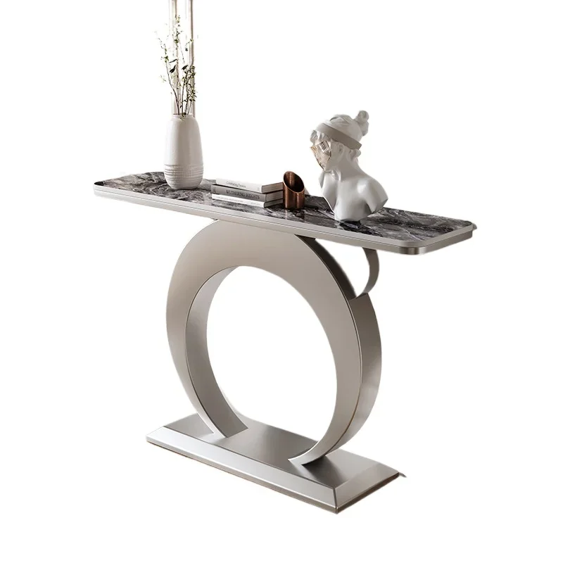 

Nordic modern light luxury high-end rock slab entrance table, entrance entrance end view table