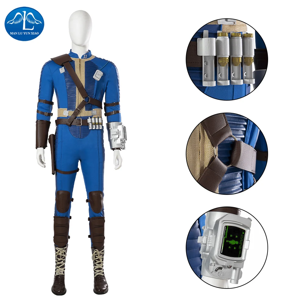 

Survivor Cosplay Costume Fall Cos Out Vault 33 Male Full Set Costume Belt Armor Uniform Arm Props Halloween