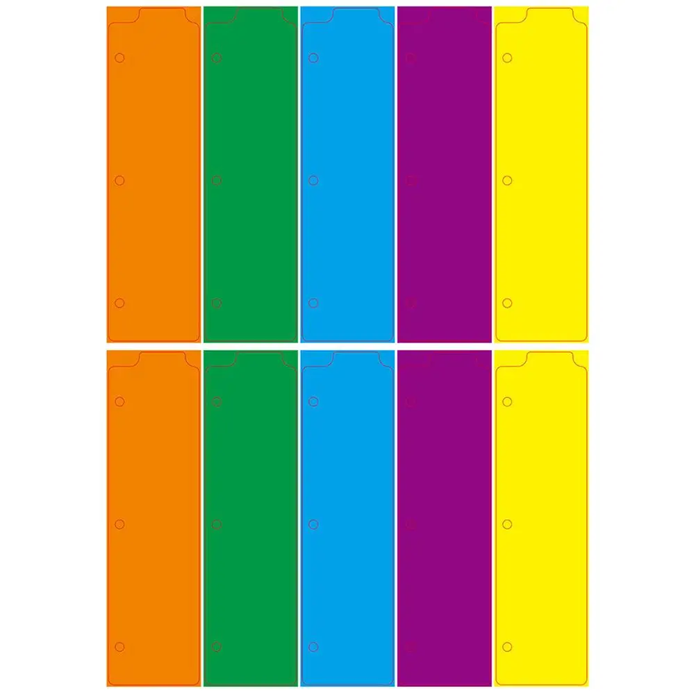 

10 Pcs Binder Dividers Colored Bookmarks Page Markers Notebook Separators Study Supplies Efficient Notebook Dividers Tools