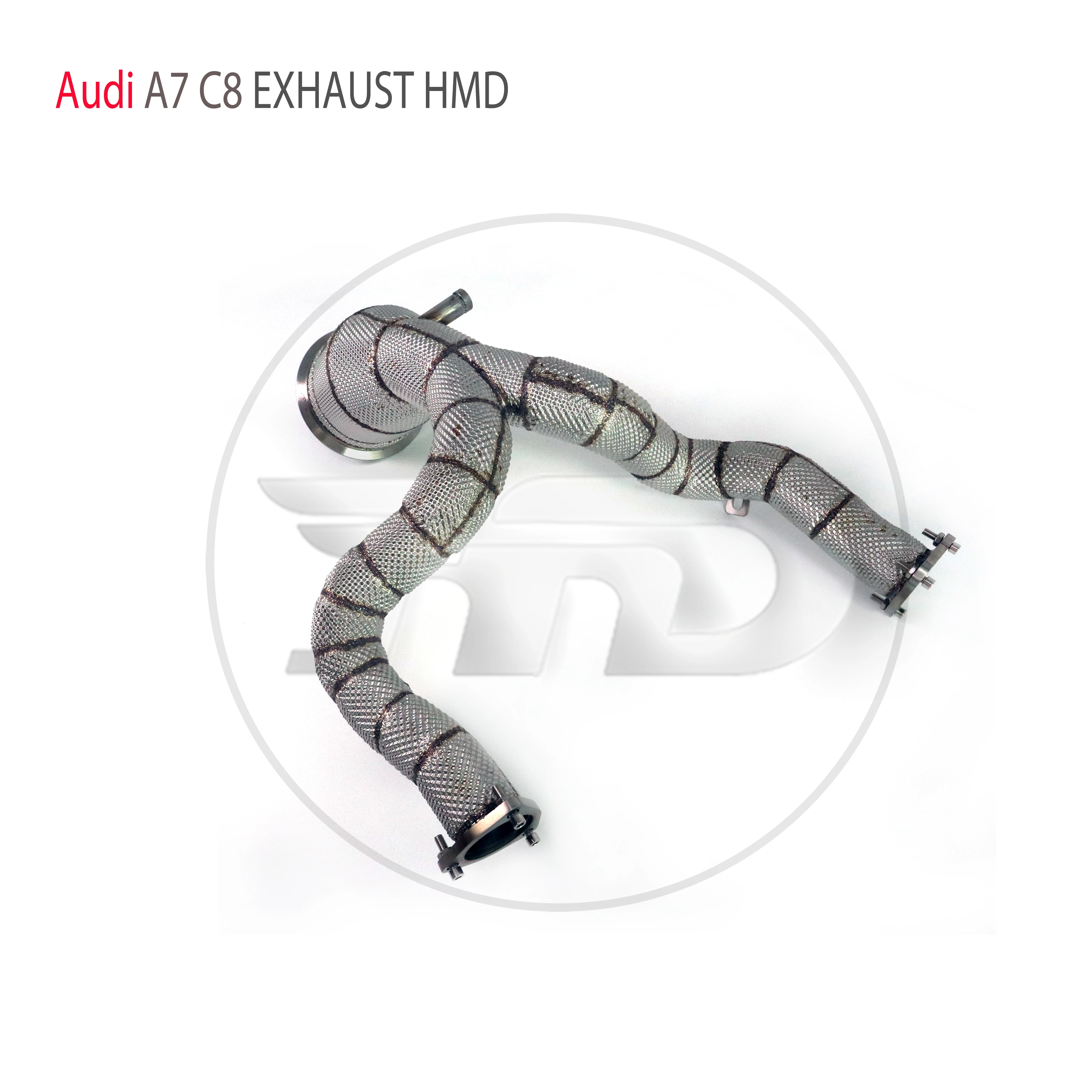 

High Quality Downpipe For Audi A7 C8 3.0T Stainless Steel Heat Shield Exhaust System High Flow Performance Racing Pipe HMD