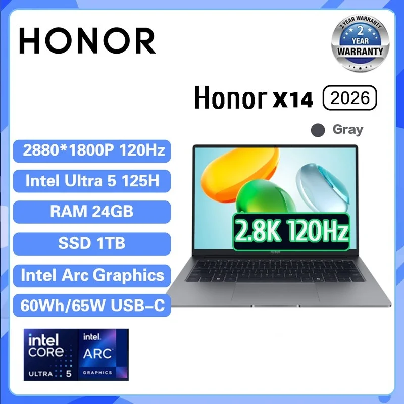 HONOR MagicBook X14 X16 2026 120Hz Ultra 5 24GB 1TB Laptop