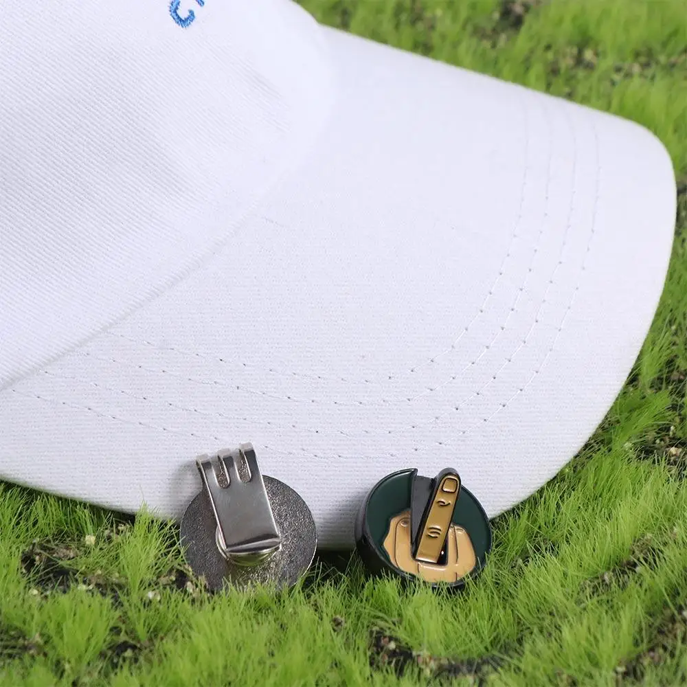 Magnetic Removable Golf Ball Position MarkFunny Middle Finger Golf Ball Marker Hat ClipGift for Golfers