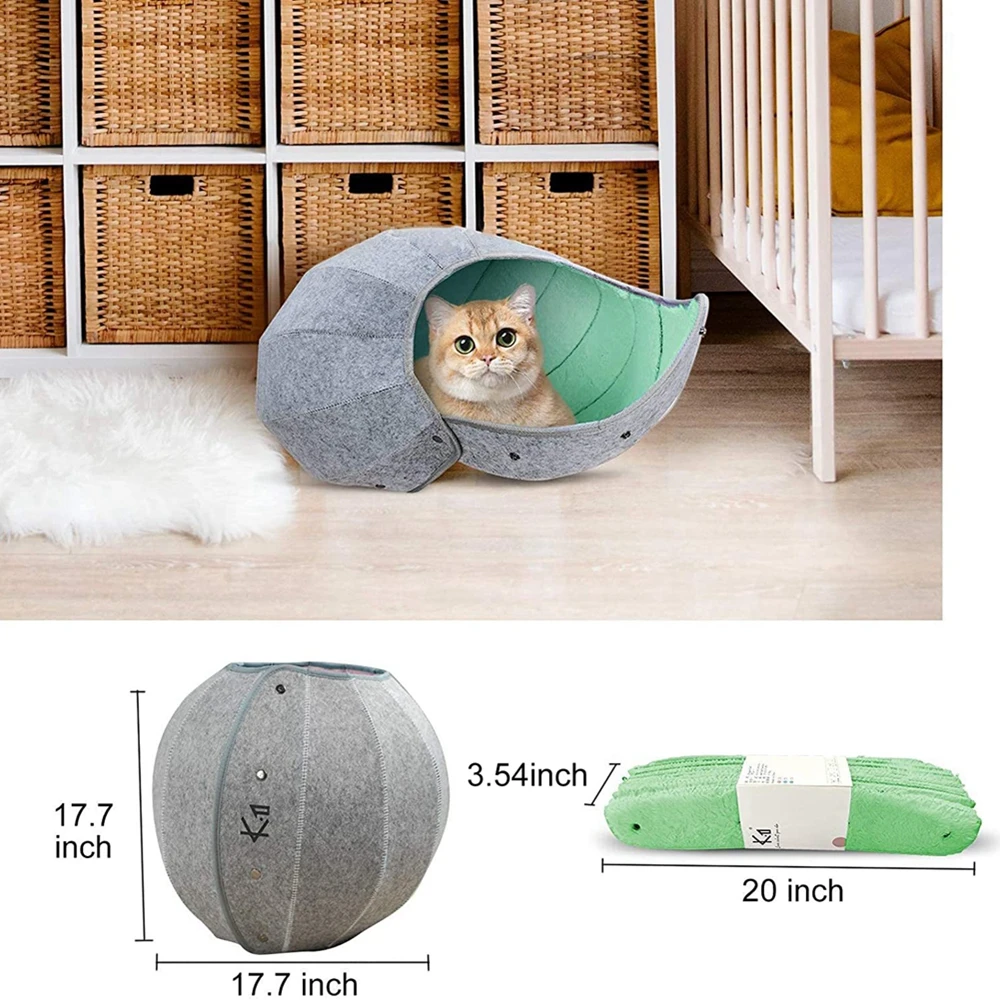 Cat Tunnel Tube Cute Shell Cat Bed Cat Toy Ball Interactive Multi-Function Portable Soft Warm 8in1 Cat Toy Balls Pet Accessories