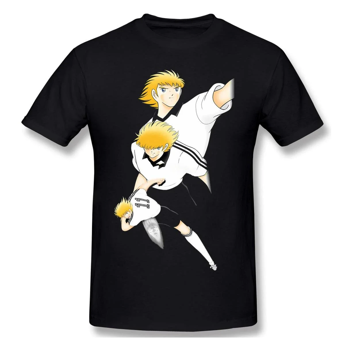 Karl-Heinz Schneider Men Cotton Tshirt Hip Hop Tees Streetwear Harajuku Men Captain Tsubasa About Football Anime T-Shirt Sale