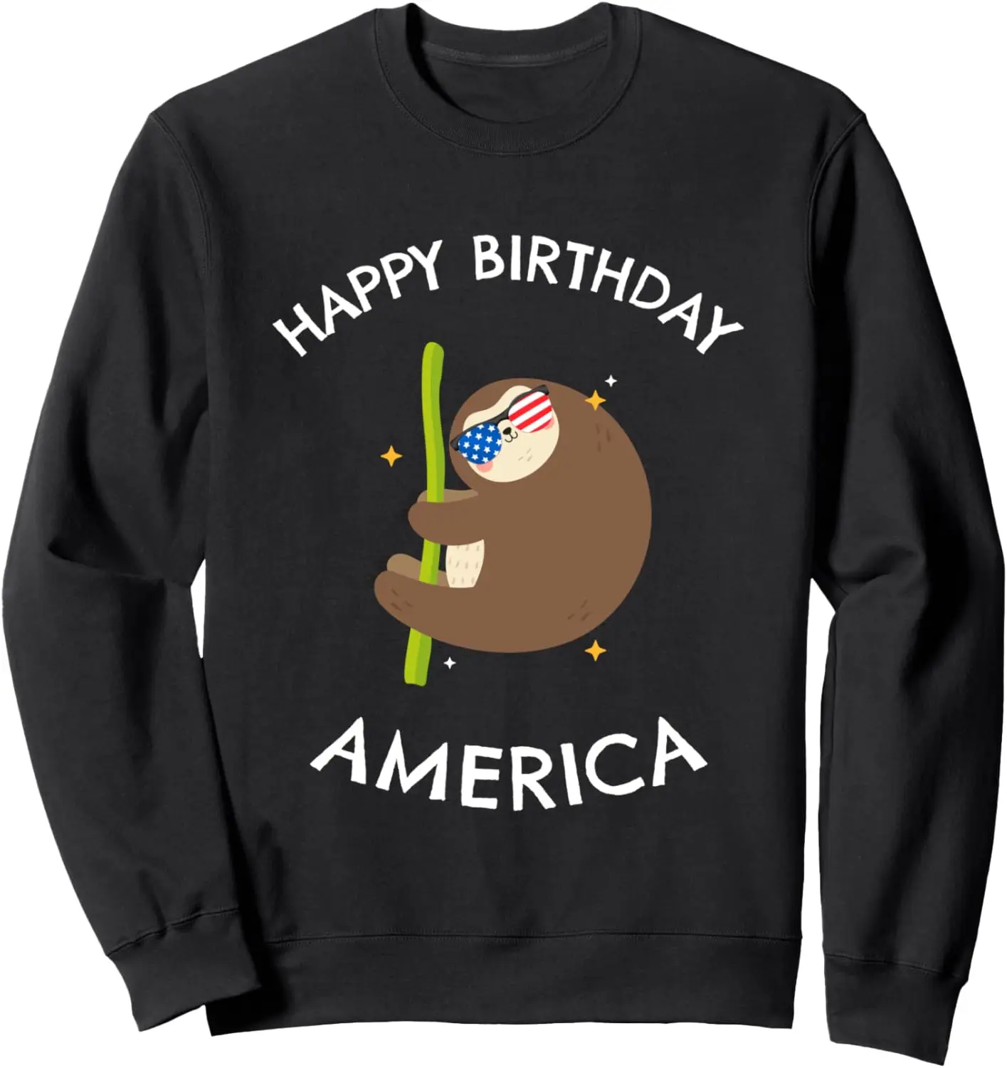 American Funny Sloth Sunglasses 4th July Independence Day Sweatshirt