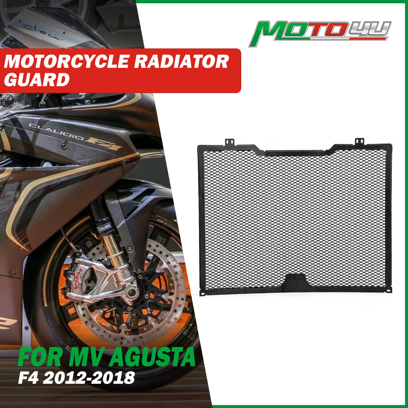 

For MV Agusta F4 2012-2018 1000R 10-F4 MY 2010 New Aluminum Radiator Guard Grill Protection Cover Motorcycle Accessories