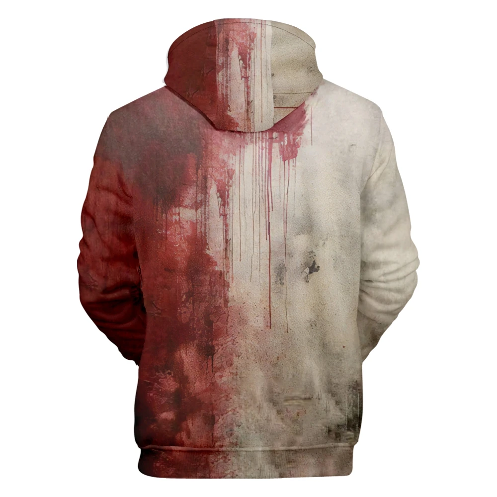 3D I\'M Fine Bloody hooded  Problem Solved  hooded drawstring pocket sweatshirt men/women hip hop Pullovers