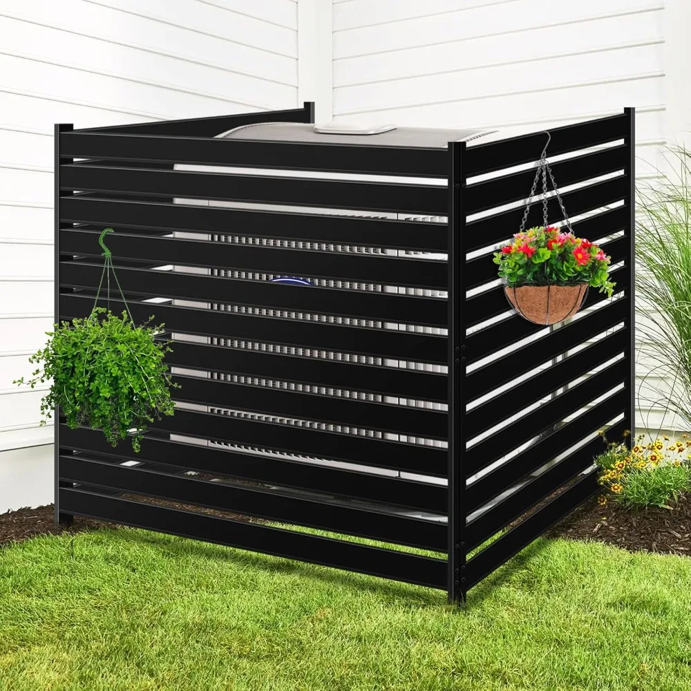 Schermo per recinzione del condizionatore d'aria W x H, recinzione per la privacy del bidone della spazzatura a 3 pannelli, pannelli per recinzione per la privacy per piscina all'aperto e altre unità