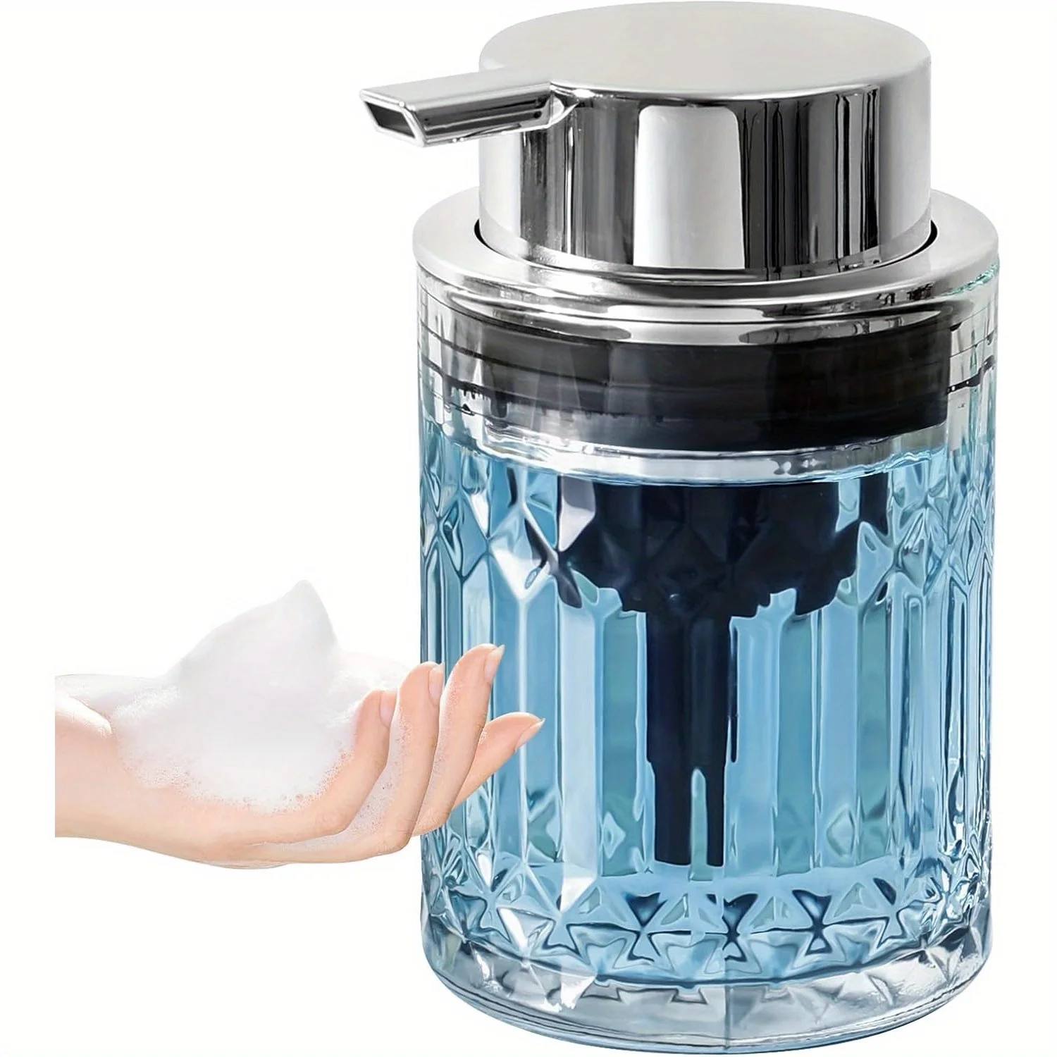 

Foaming Soap Dispenser Clear Bathroom Vanities Hand Soap Dispenser Refillable Soap Lotion Foam Maker Bottle Home Accessories