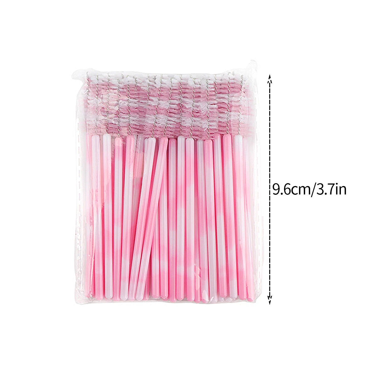 レインボーまつげブラシ,マスカラワンド,眉毛アプリケーター,まつげエクステ,化粧品化粧道具,50個