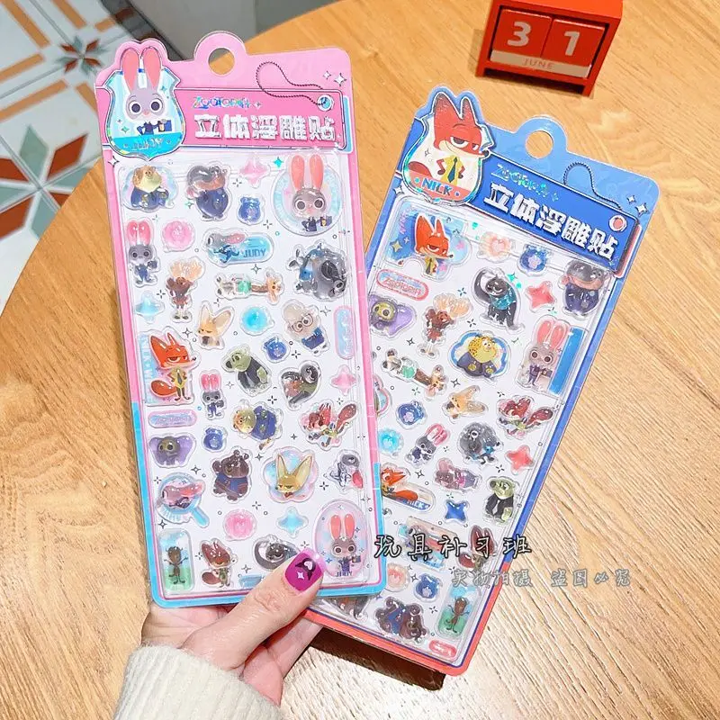 

Аниме Zootopia 3D наклейки милый мультфильм стерео кристалл наклейка чехлы для телефонов DIY ручной учет ноутбук чехлы для телефонов декоративные