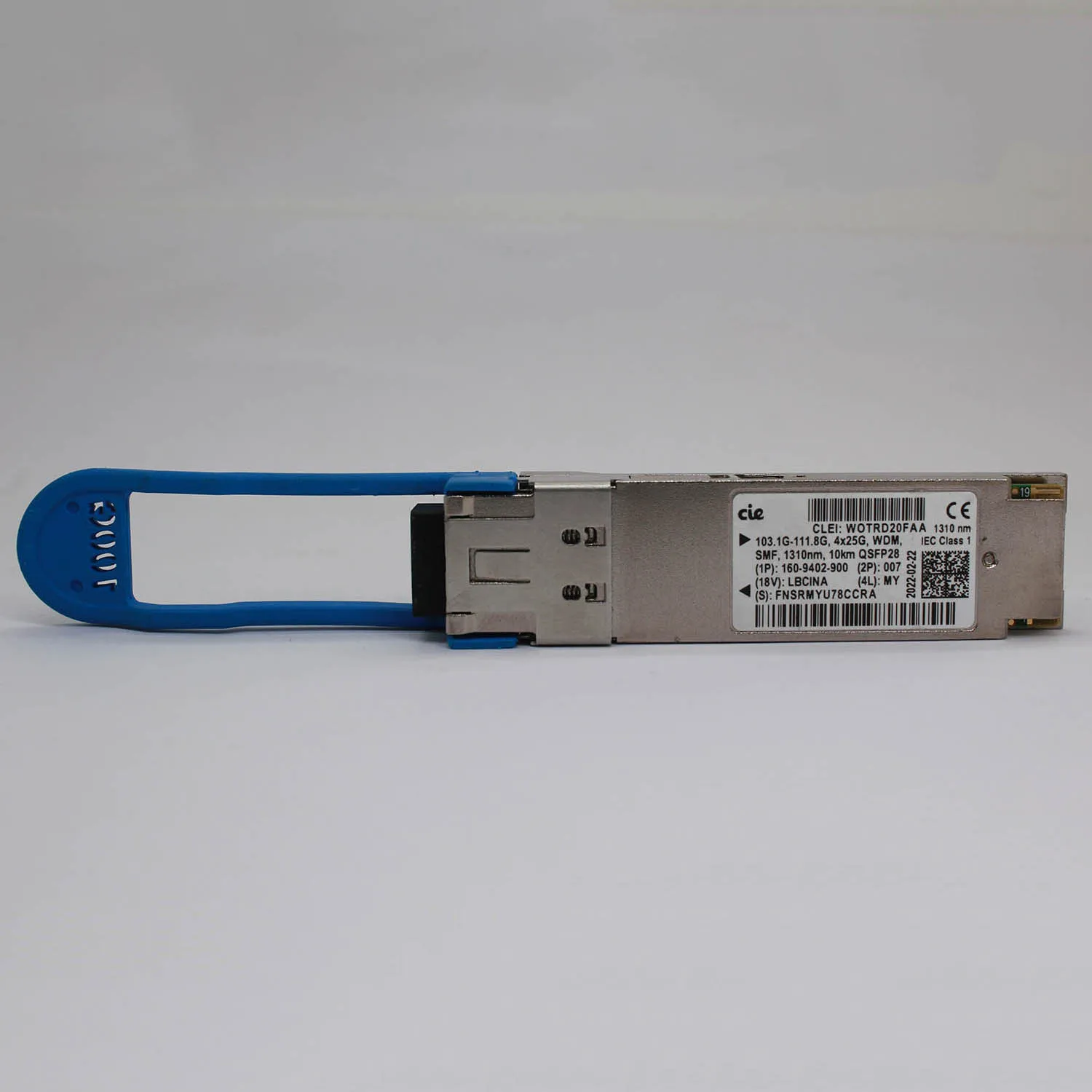 

Для модуля Ciena 160-9402-900 WOTRD20FAA 103,1G-111,8G, 4X25G WDM SMF 1310 10 км
