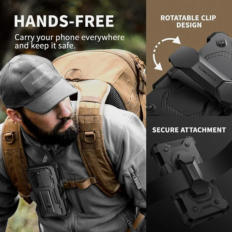 For Samsung Galaxy Z Fold 5 Phone Case Full-Body Rugged Shockproof Protection with Belt-clip Kickstand Built-in Screen Protector