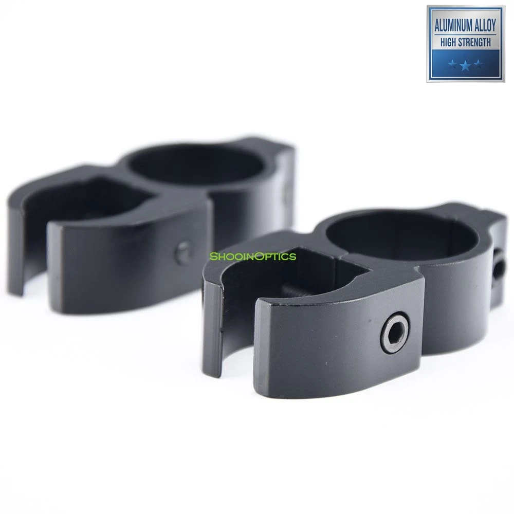 Shoin Optics 스코프 분리형 시스루 매트 튜브 링, 더브테일 3/8 인치 마운트, 25.4mm, 1 인치