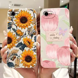 For iPhone 7 8 Plus SE 2020 2022 Lens Protective Phone Case For iPhone7 iPhone8 7Plus 8Plus Lovely Pattern Soft Silicone Cases