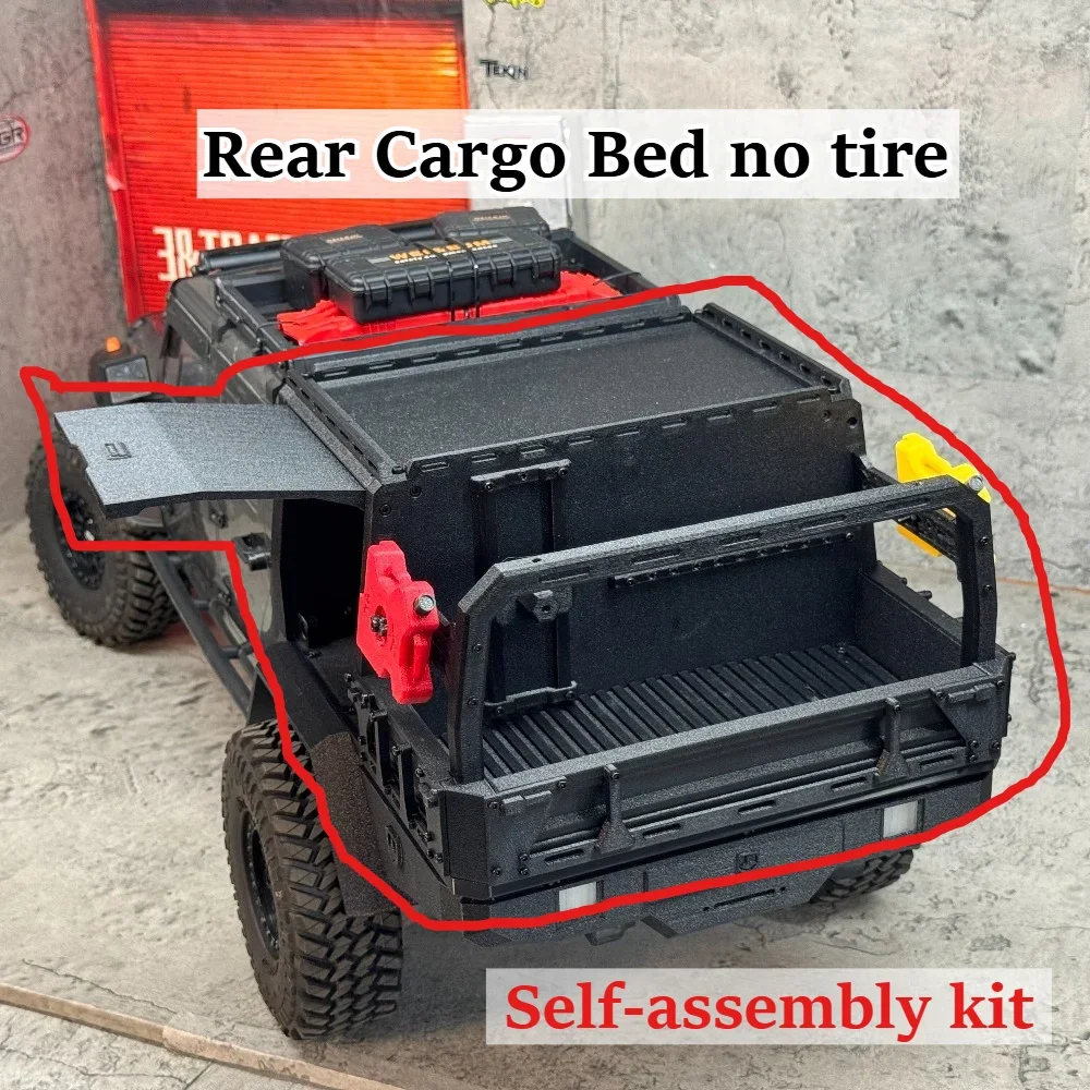 1/8 RC Off Road Crawler Upgrade Part custom size Hunting Style Half Rear Cargo Bed For CrossRC EMO X4 Realistic Scale Accessory