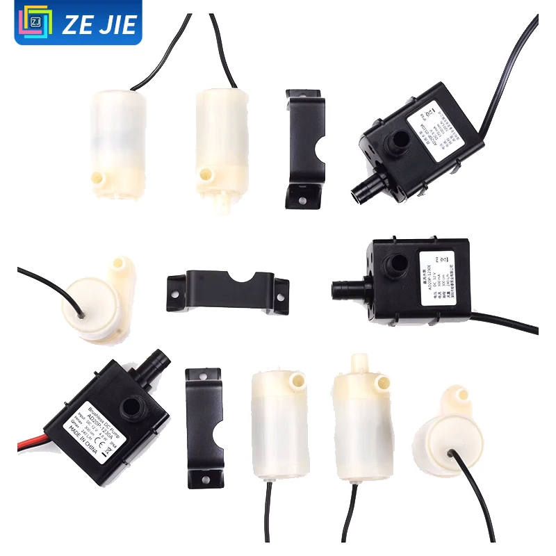 DC Submersible Mini Self-Priming Pump with USB Plug, Micro Fountain DC Motor, Compatible 3V/4.5V/5V/6V/12V