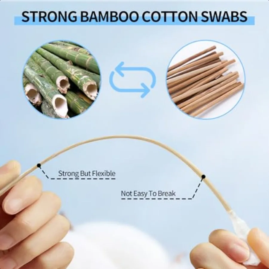 Длинные q-насадки для чистки 10 дюймов, 100 шт. ватных тампонов, длинные 10 ватных тампонов с большим тампоном диаметром 1 и нестерильными