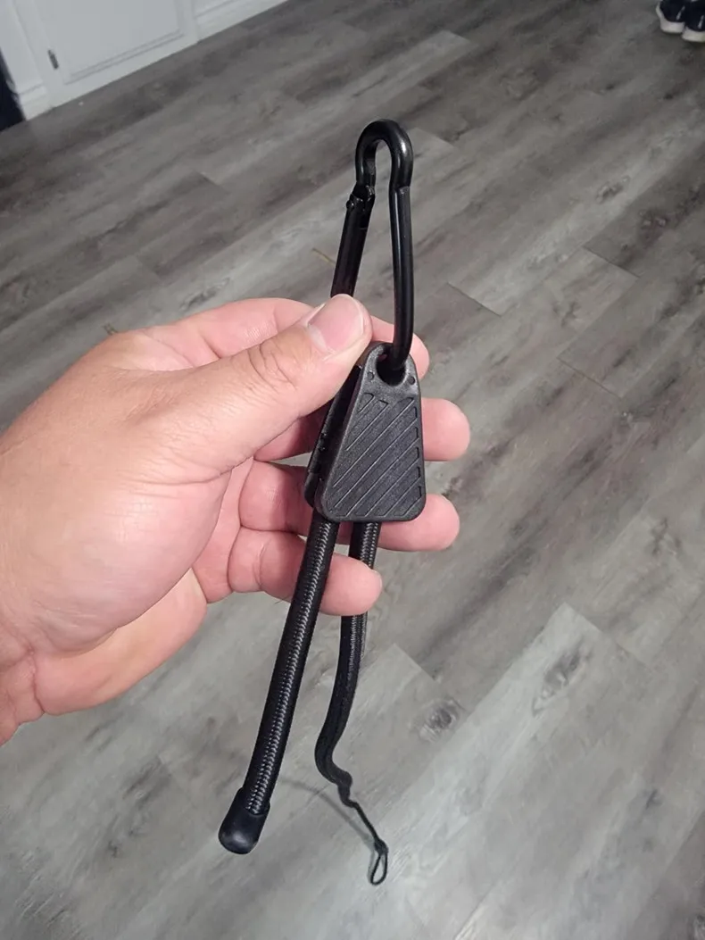 Verstellbare Bungee-Seile mit Haken, 4 Stück, robuste elastische Bungee-Seile für den Außenbereich, Gepäckgurte für Fracht, Camping, Fahrradträger, Zelt – Detail 6