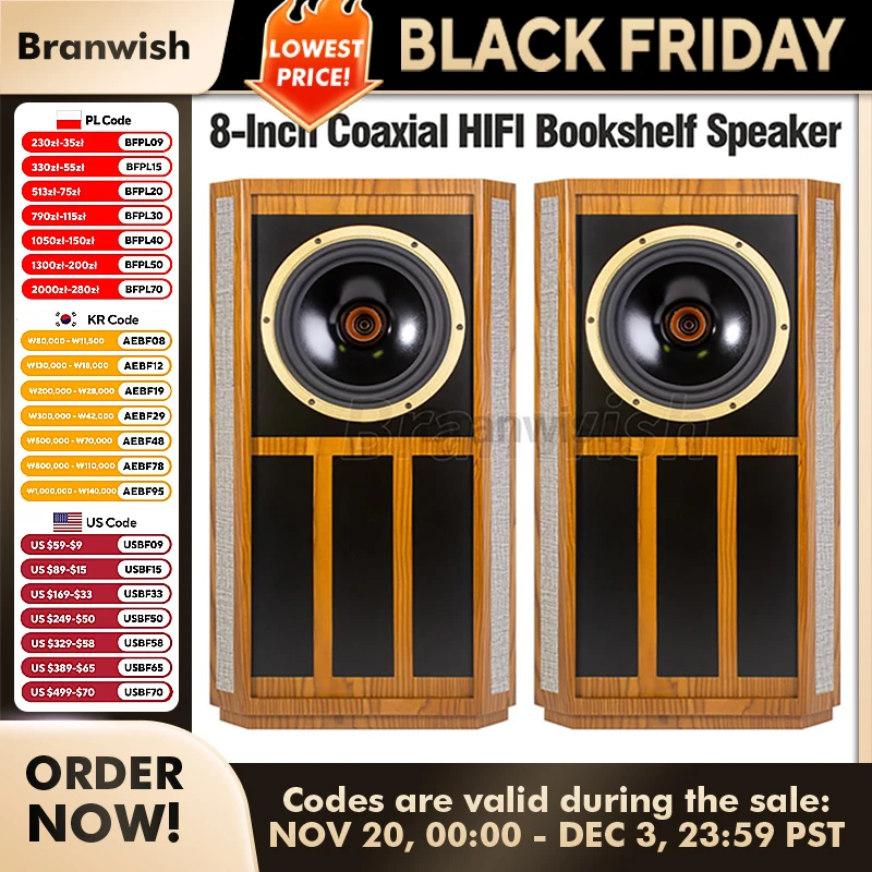 Haut-parleurs d'étagère coaxiaux de 8 pouces, 300W, Hifi, fièvre, équipement sonore en bois, haut-parleur passif, système de cinéma maison, musique et Audio