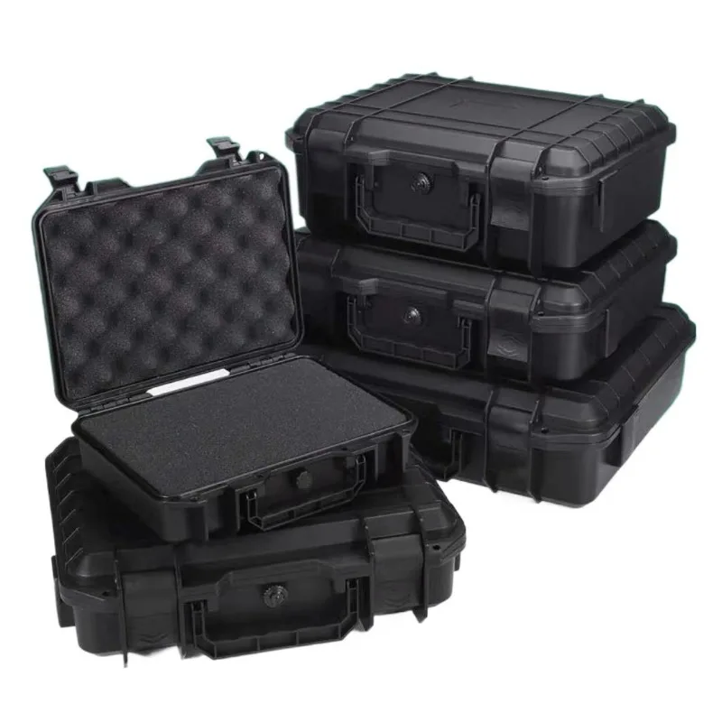 1pc Waterproof Hard Carry Case Bag Tool Case With Pre-cut Sponge Storage Box Safety Protector Organizer Hardware Toolbox