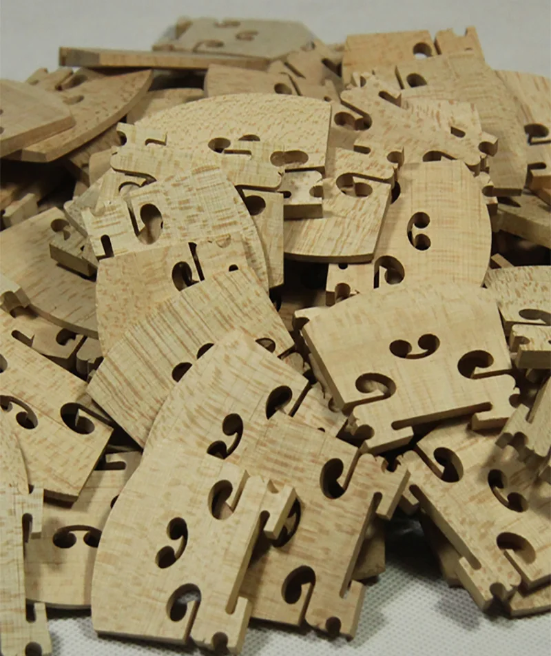 50pcs Different Fiddle Violin Bridges Maple Wood High Quality Brdige For 4/4 3/4 1/2 1/4 1/8 Violins