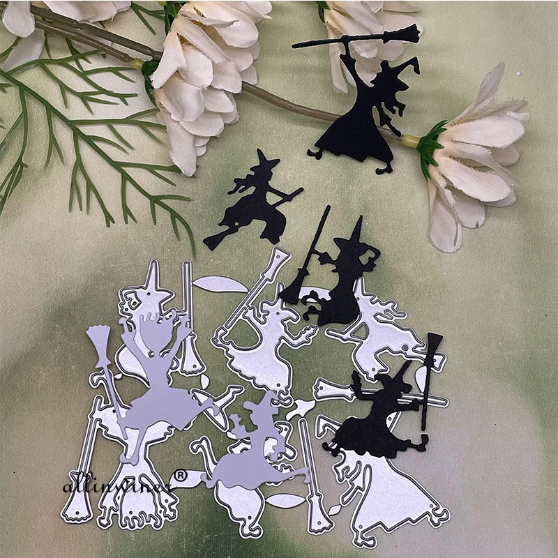 Halloween Magic Broom Witch Metal Cutting Dies Stencils For DIY Scrapbooking Decorative Embossing Handcraft Die Cutting Template