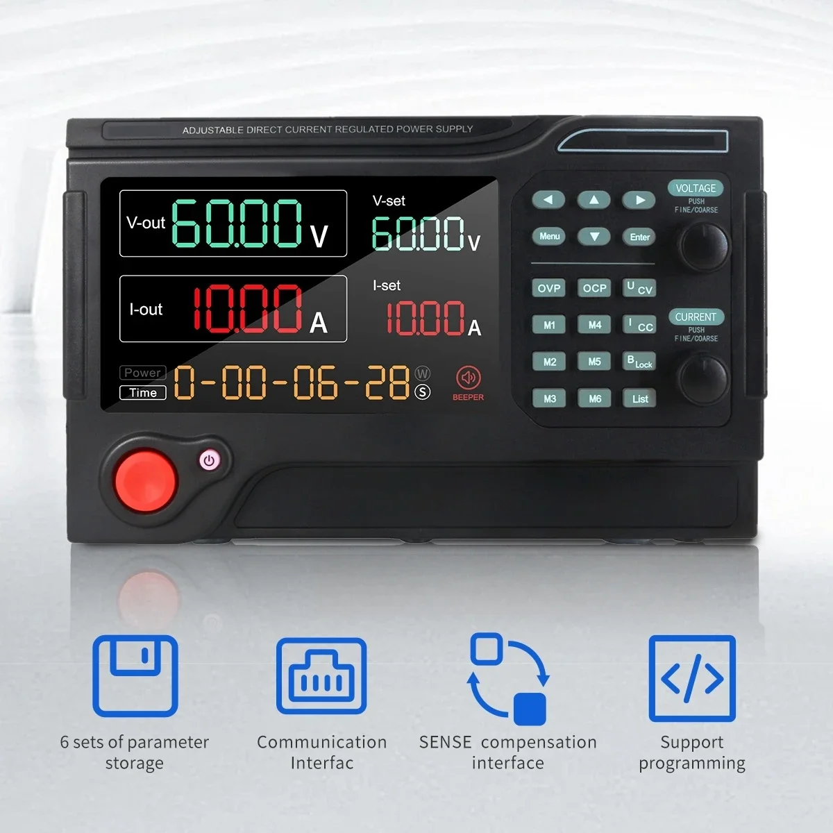0-800V High Voltage 6000W Bench DC Power Supply with Memory Storage & Encoder Knob, Adjustable Regulated Lab Power Supply