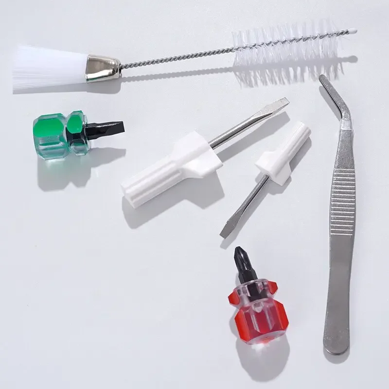 6 قطع/مجموعة أداة إصلاح تنظيف ماكينة الخياطة، مجموعة أدوات مكونة من فرشاة الشعر الملقط