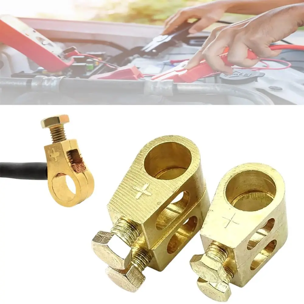 Pure Copper Battery Connection Clip Thicken Car Battery Terminal Battery Cable Terminal Connectors Positive And Negative