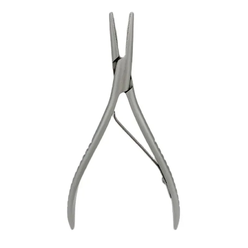 7 inch Silver Stainless Steel Clamp Hair Extension Plier with Small Grooves Keratin Hair Extension Tools Multi Functional Pliers