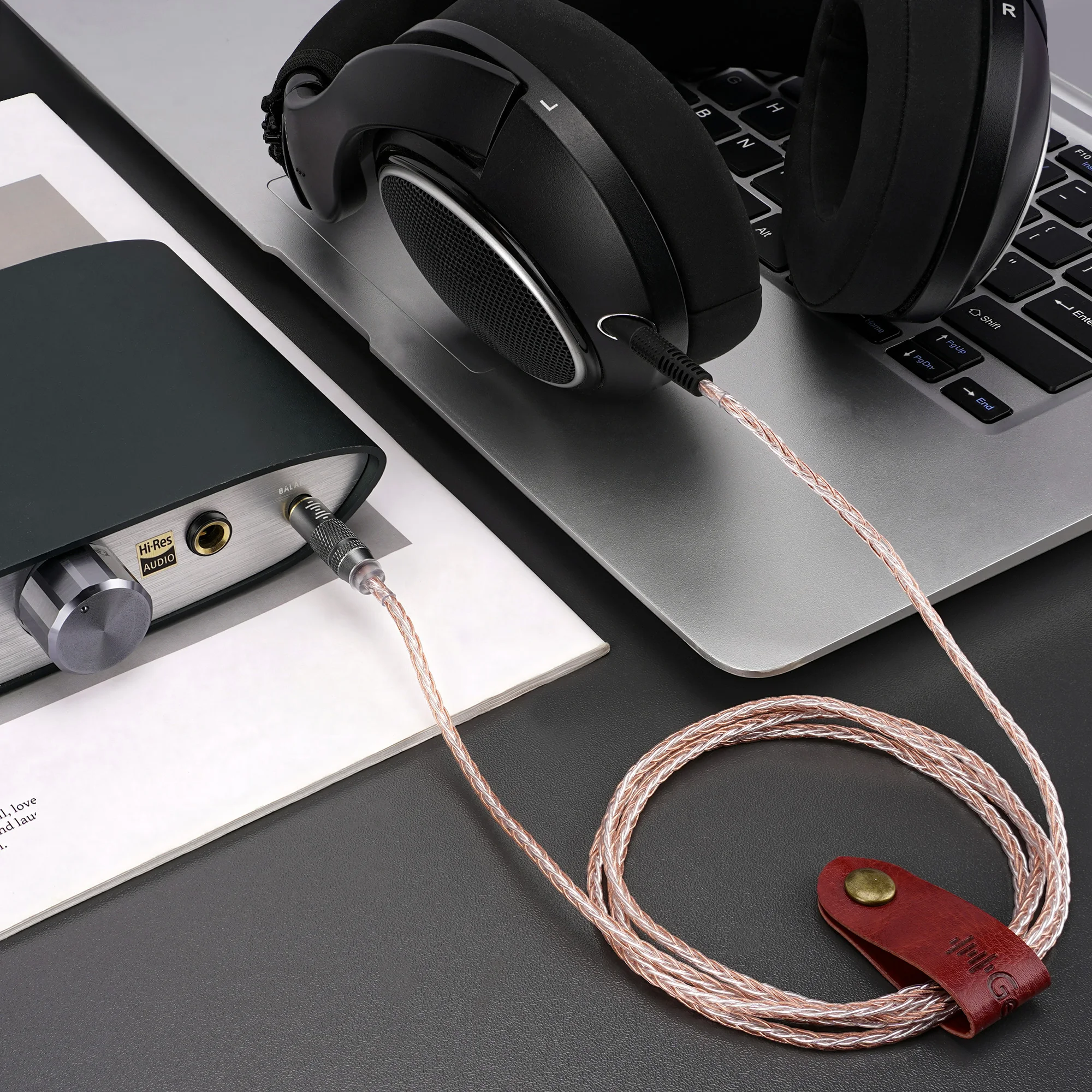 Geekria Apollo 4,4-mm-Balanciertes Kabel für HD620S HD560S HD599 HD598 HD400PRO 2,5-mm-Verriegelungsstecker Kopfhörer-Upgrade-Kabel 1,2 m – Detail 3