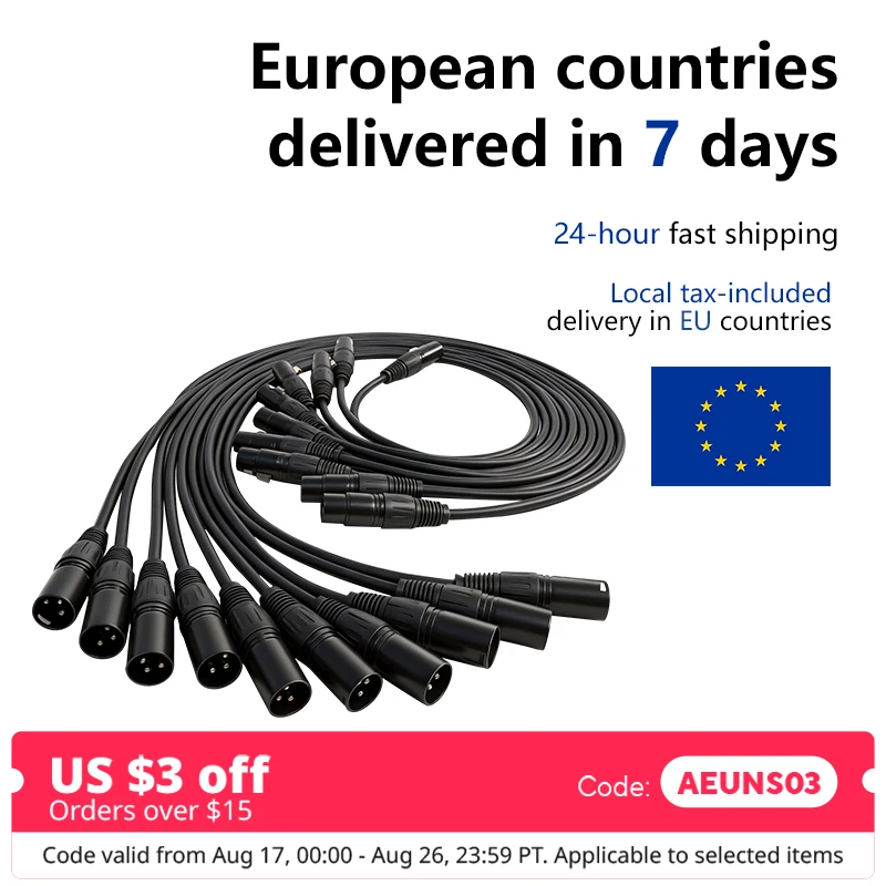 10 pz/lotto 1-2 Metri di Lunghezza 3 Spille DMX Linea di Segnale di Collegamento 1 M Cavo DMX In Metallo 3.5ft XLR Per Luce Della Fase Audio testa mobile
