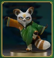 Copper Craft Chinese Cartoon Film Kung Fu Panda Animal Figurines Shifu Statue Sculptures Ornament Desktop Decor Art Collection