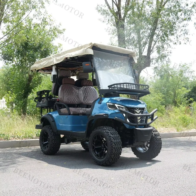 Customized 4 6 8-Seater 48V Electric Golf Cart with 72V Battery Steel Material Equipped Tail Caddie Standing Position