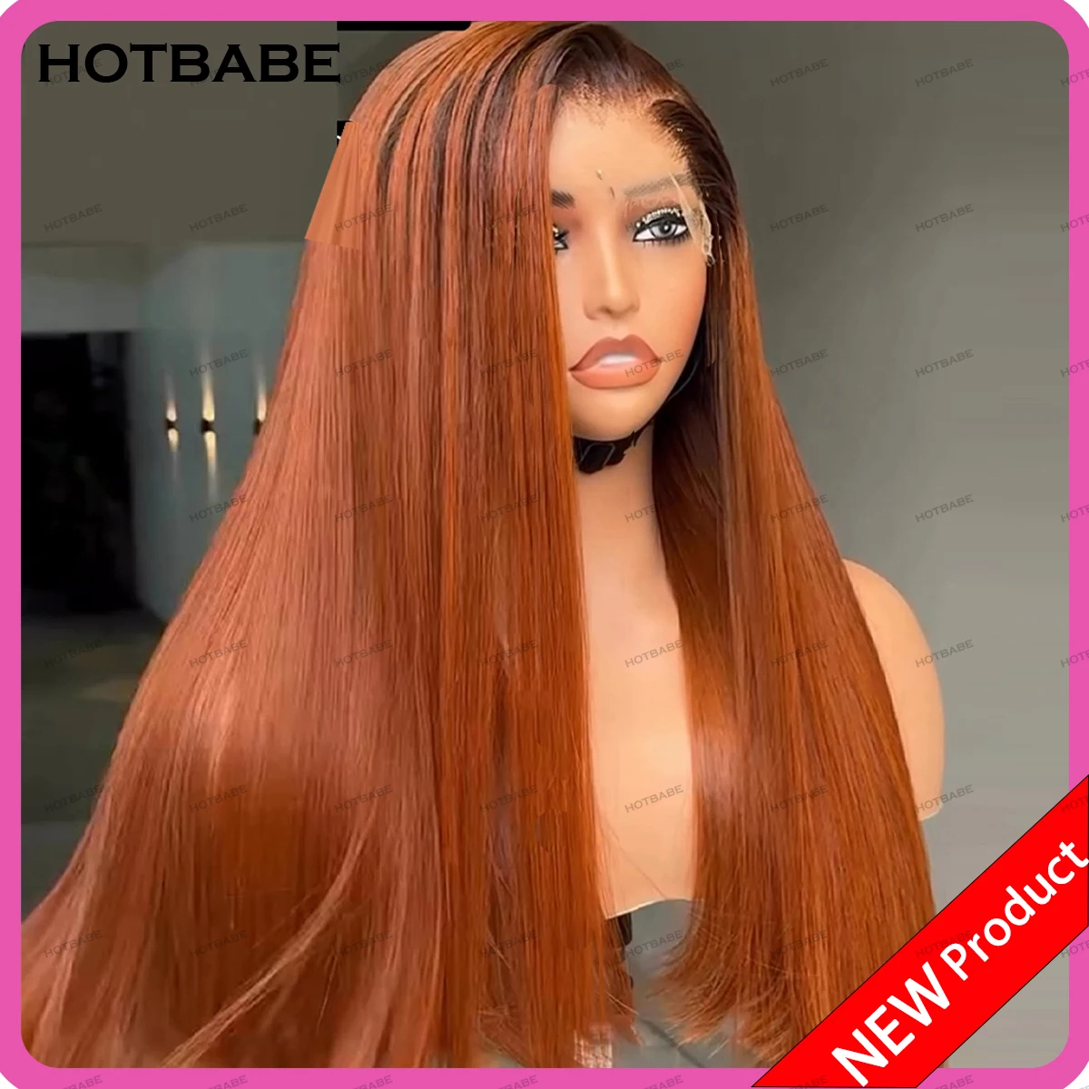 1B/350 Ginger Color Remy Hair Glueless Wigs 100%Human Hair 360/13×6/ 13×4 HD Transparent Lace Wigs Human Hair Straight Brazilian
