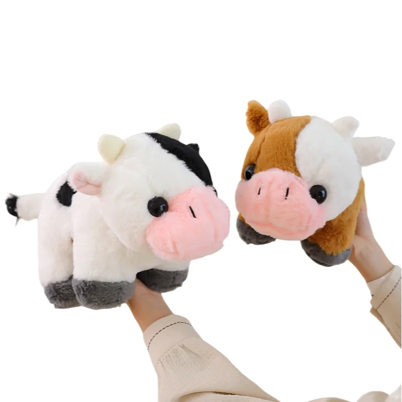 

30/40CM Lovely Creative Animal Farm Brown Black Cow Soft Plush Toys Accompany Dolls Sofa Decoration Girls Kids Birthday Presents