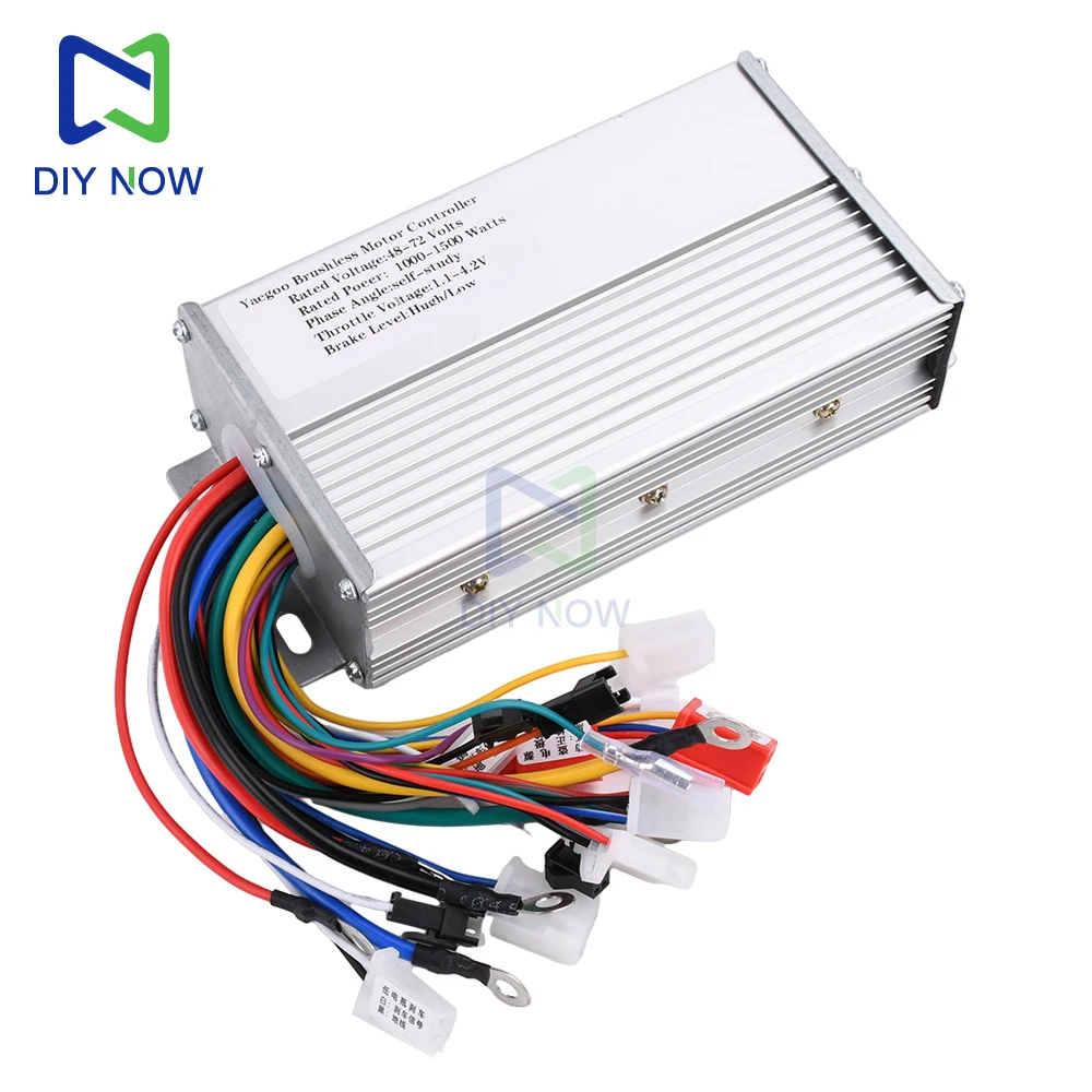 Dc Motor Speed Regulation Intelligent Dual Mode Drive Electric Vehicle Brushless Controller 48V 60V 64V 72V 1000W-1500W