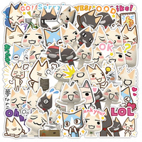 10/30/50PCS Cute Inoue Toro Stickers Cartoon Cat Meme Sticker Funny Graffiti Decals Luggage Laptop Phone Guitar Bike Kids Toys