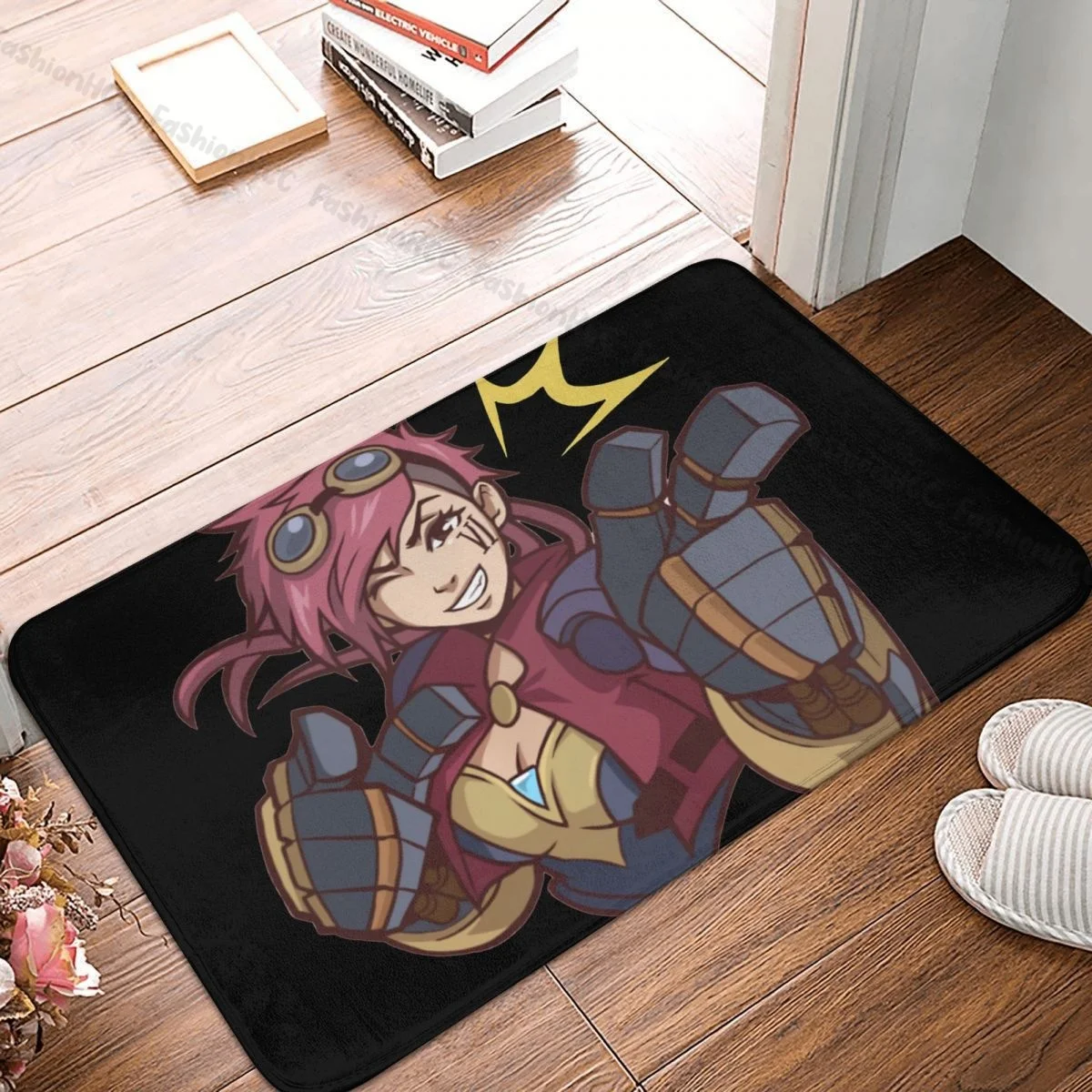 Arcane League of Legends Animated Non-slip Doormat Bath Mat Vi - LoL Balcony Carpet Entrance Door Rug Bedroom Decor