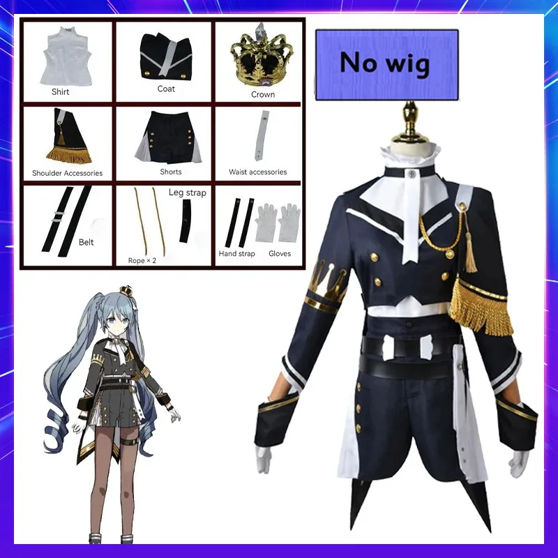 

Anime Vocaloid Miku Cosplay Sexy Women Role-Playing Japan Midi Dress Beginner Future Costume Halloween Party Cute Wig Uniforms