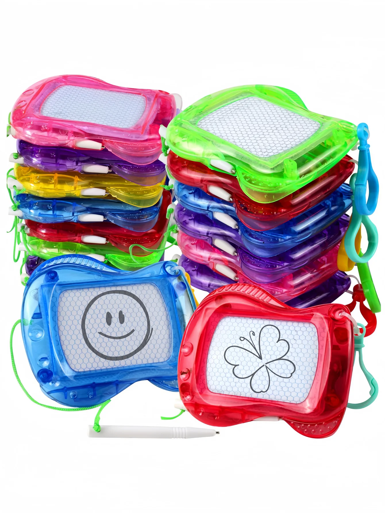 Mini prancheta magnética, caderno para mochila e chaveiro, prancheta apagável para esboço doodle, presentes perfeitos para aniversário e festas, presentes de dia dos namorados, [Cor e estilo são aleatórios]
