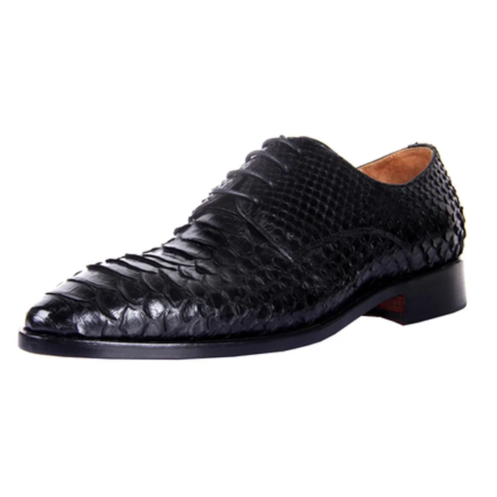 hulangzhishi  Python skin  Men dress shoes  fashion  Men formal shoes