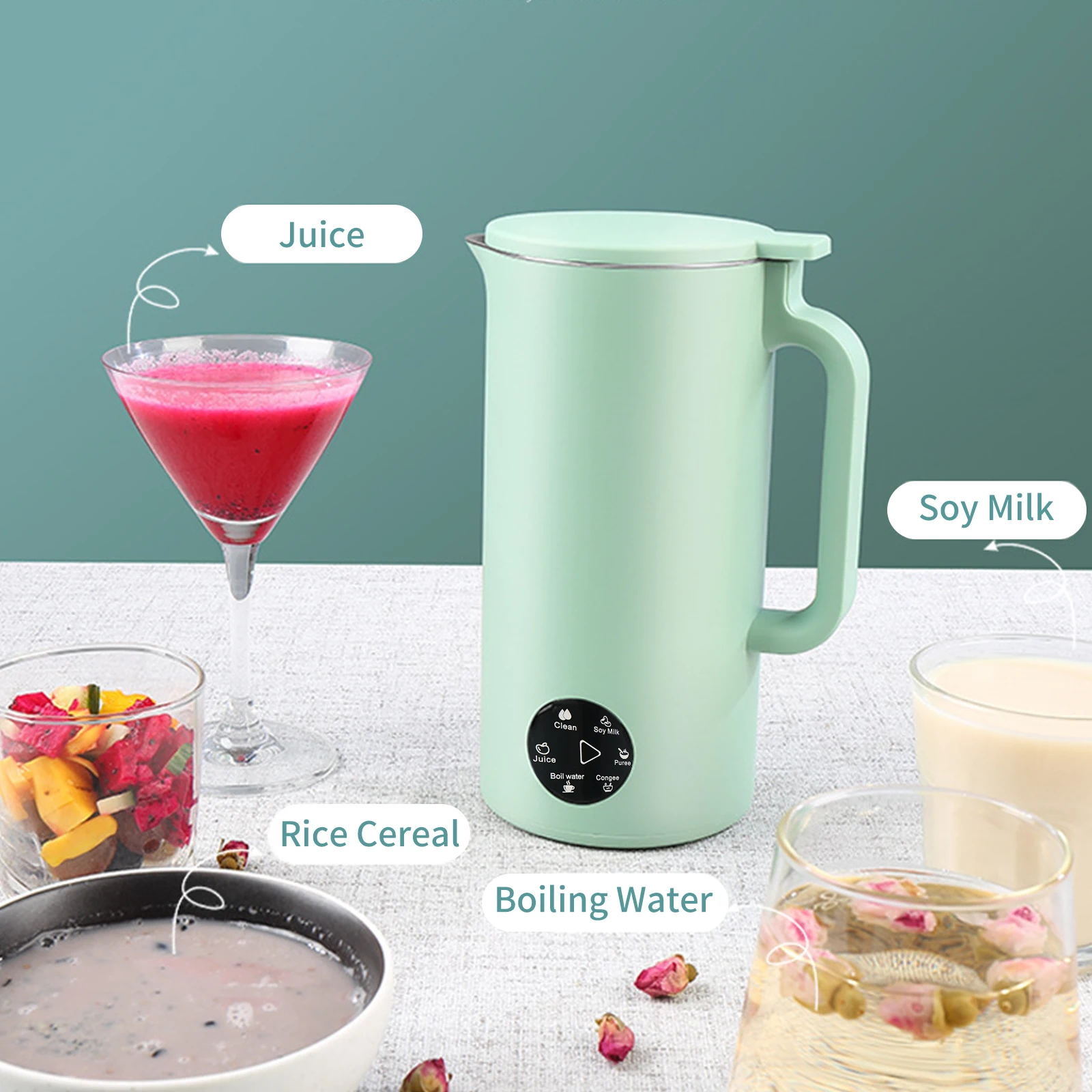 Многофункциональная машина для приготовления соевого молока, 350 мл, соковыжималка, машина для соевого молока с нержавеющей сталью и лезвием, мультиварка-миксер