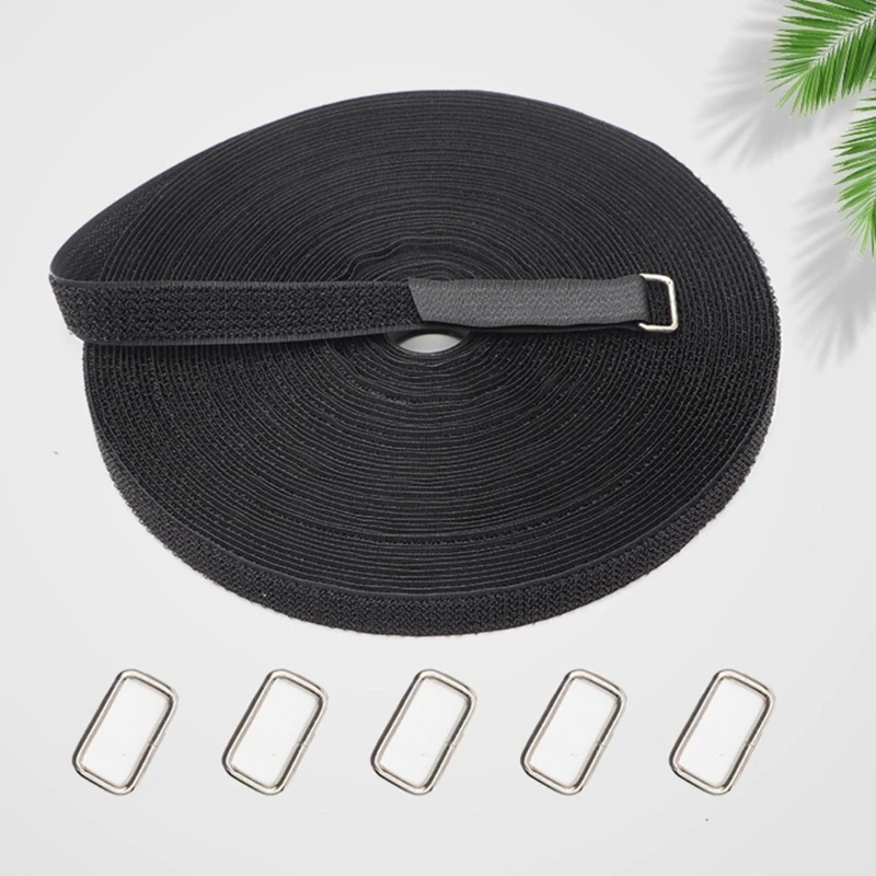 

63HA 50pcs Metal Clip Included 10 Meter Strong Straps Upgrades for Cable Managements